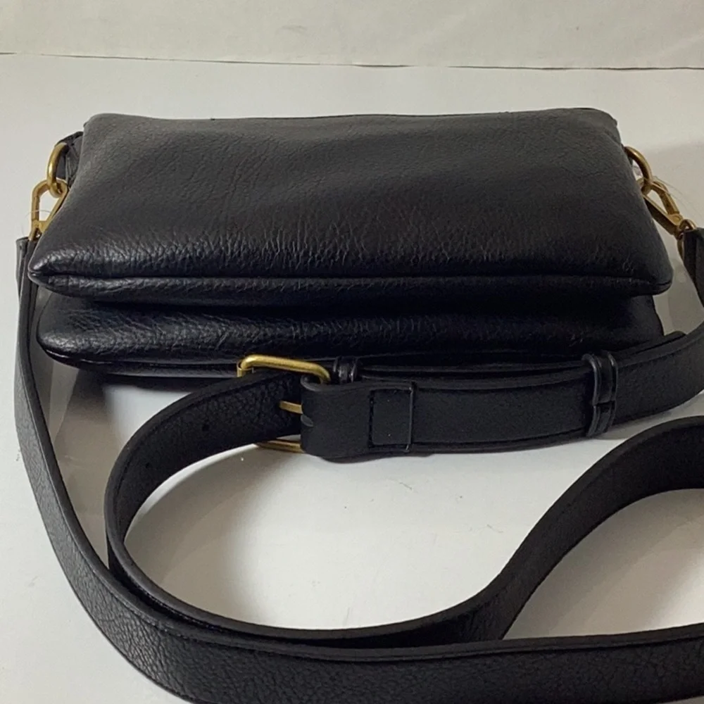 Style&Co.Double Compartment Crossbody bag in PVC leather with gold-tone hardware
